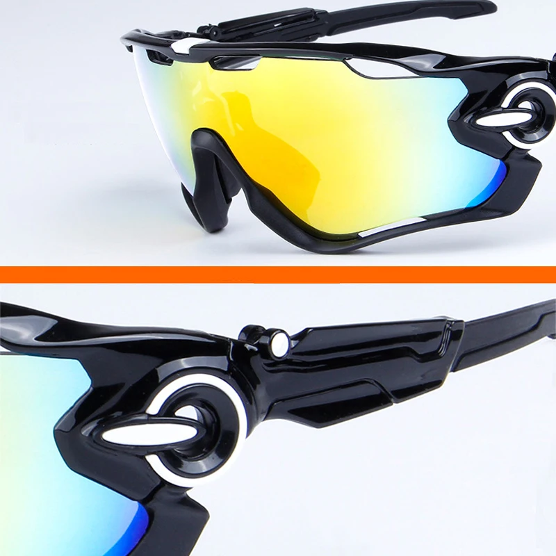 4 Lens TR90 Outdoor Sports Polarized Cycling Glasses Men Women Bike Goggles Bicycle Cycling Eyewear SunGlasses With Myopia Frame
