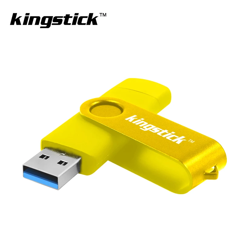 Высокое качество OTG USB 3,0 флеш-накопитель 32 Гб 64 Гб 128 ГБ USB флеш-накопитель 8 Гб 16 Гб ключ usb флешка Флешка для Android смартфона - Цвет: yellow