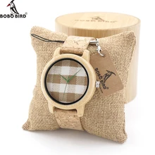 BOBO PÁJARO de Bambú Para Hombre relojes del Cuarzo del deporte del Reloj De Madera Con Tela Dial Top Marca de Relojes de Lujo