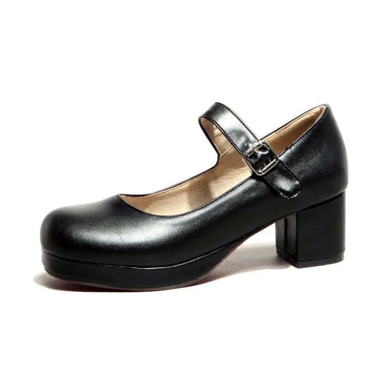 Новинка года; милые женские туфли-лодочки mary jane; цвет черный, карамельный; женские туфли принцессы на низком каблуке с красной подошвой в стиле Лолиты