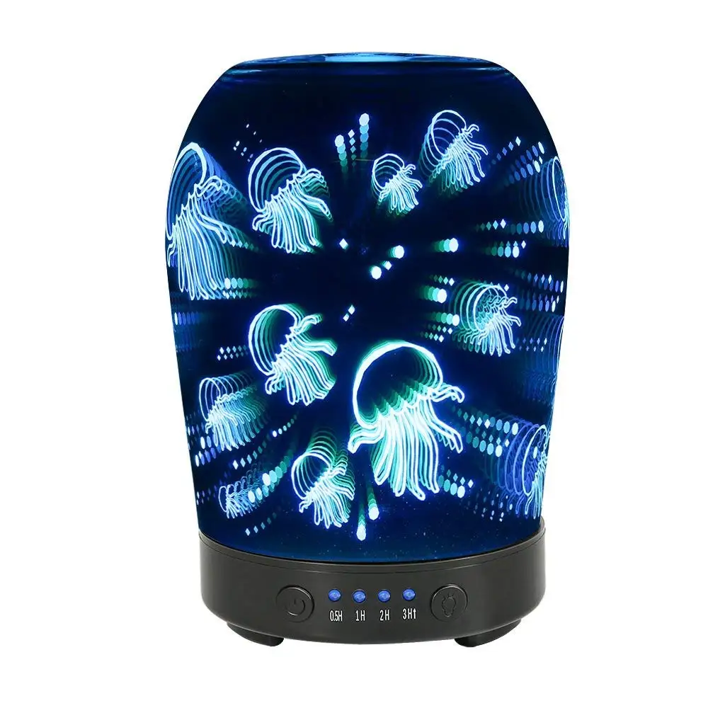 Buy 3D Glass Jellyfish Pattern Aroma diffuser 100ml