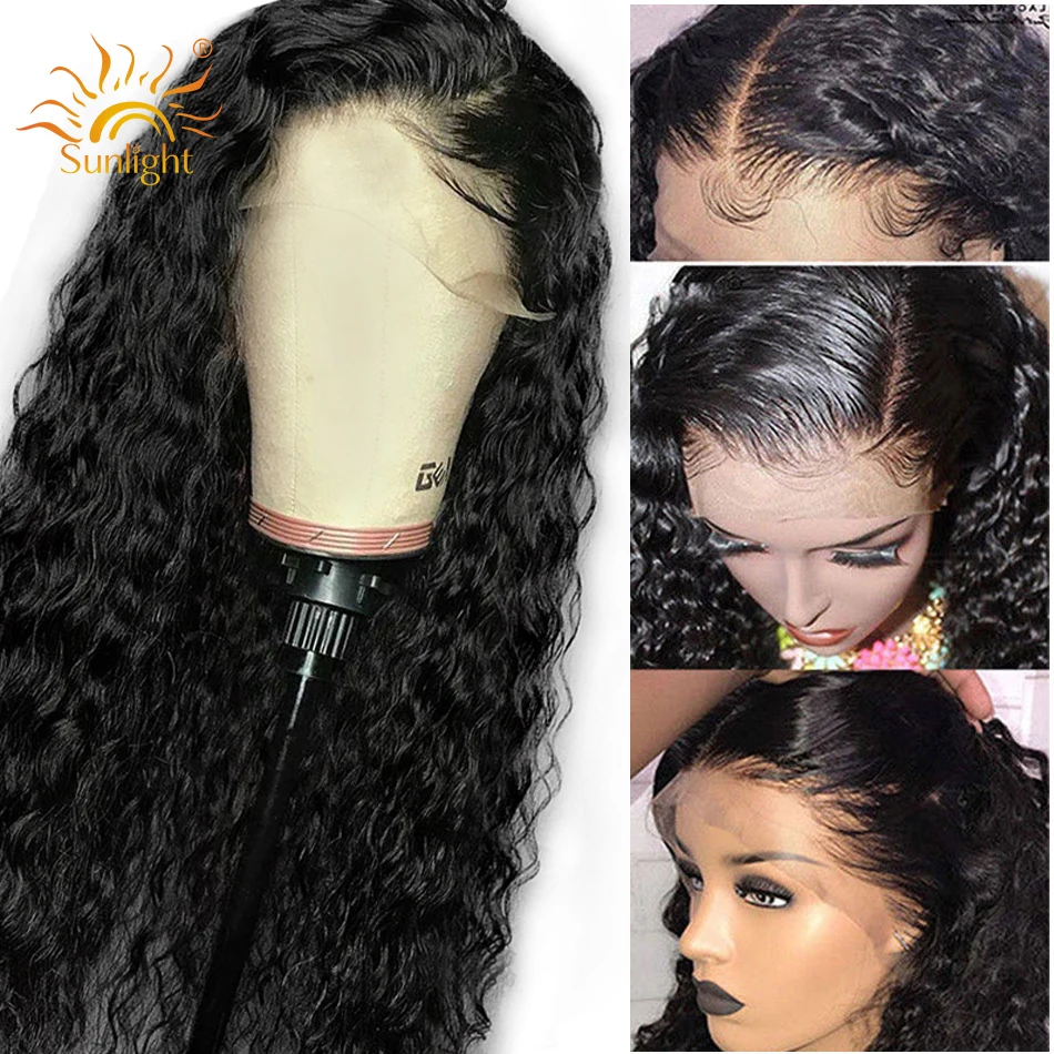 

Brazilian Water Wave Human Hair Wig Lace Front Human Hair Wigs Sunlight Remy Hair Lace wig With Baby Hair Pre Plucked