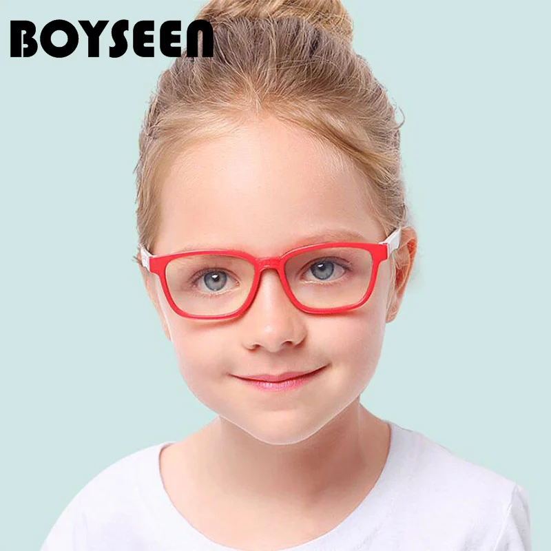 BOYSEEN дети гибкие очки рамки дети рамки девушки близорукость оптическая Amblyopia анти-синий светильник оптические очки F008