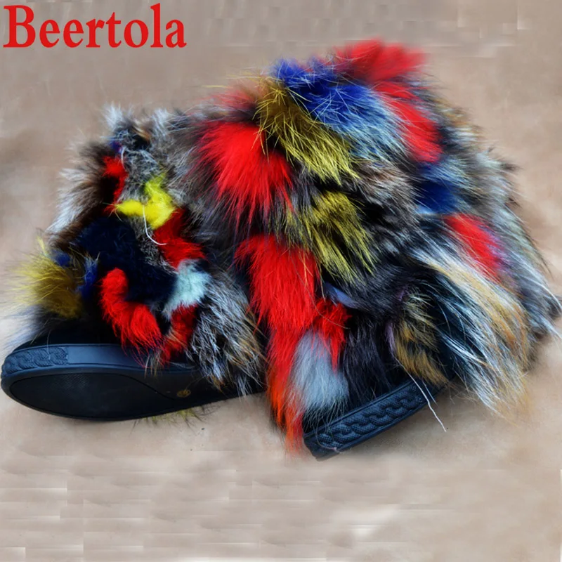 Las Aumento Lujo Top Picture De Pie Mujeres Mezcló Colores Tobillo Zapatos Invierno Botas Caliente Del Altura Piel Nieve As La Dedo Redonda Beertola pwBRan5