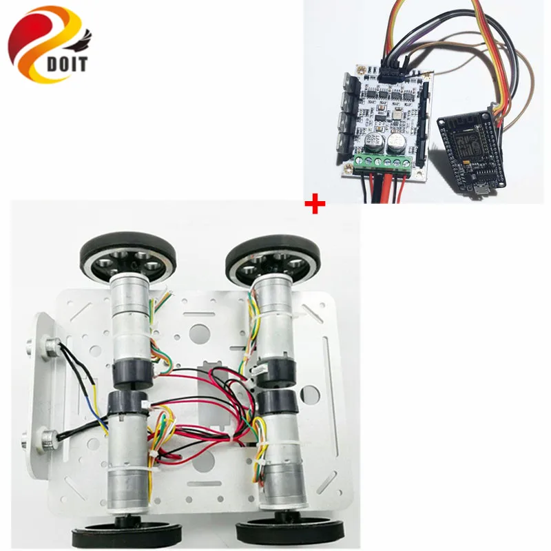 

C200 Aluminum Alloy Metal 4wd Robot Wheel Car Chassis Development Kit Remote Control DIY RC Toy Smart Track Model