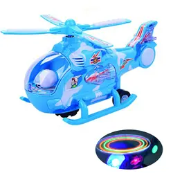 Электрический вертолет игрушечные светодио дный лошадки светодиодной вспышкой звук пластик Модель самолета 360 градусов вращения