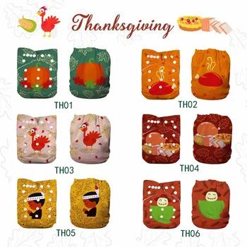 

2018 Thanksgiving Digital Position Baby Reusable Washable Waterproof Cloth Diaper Nappy Covers