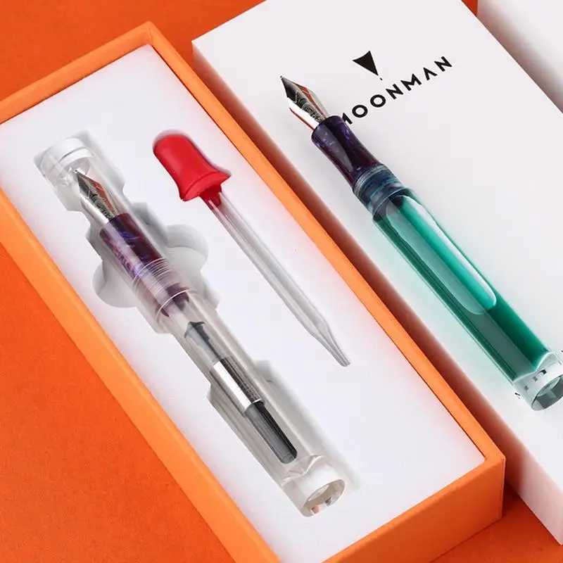 

Transparent Large-capacity Fountain Pen 0.5-0.6mm Student Office Supplies Holiday Gift Resin Meterial Student Stationery