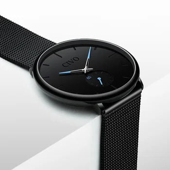 

CIVO Fashion Sports Waterproof Watches Men Slim Mesh Strap Minimalist Wrist Watches For Men Quartz Watch Clock Relogio Masculino