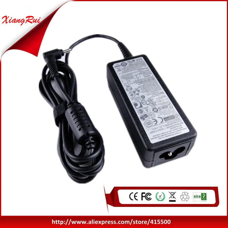 Free Shipping 40W 19V 2.1A Original Mini Laptop AC Adapter For Samsung With 3.0*1.0mm DC Connector PA-1400-14 | Электроника