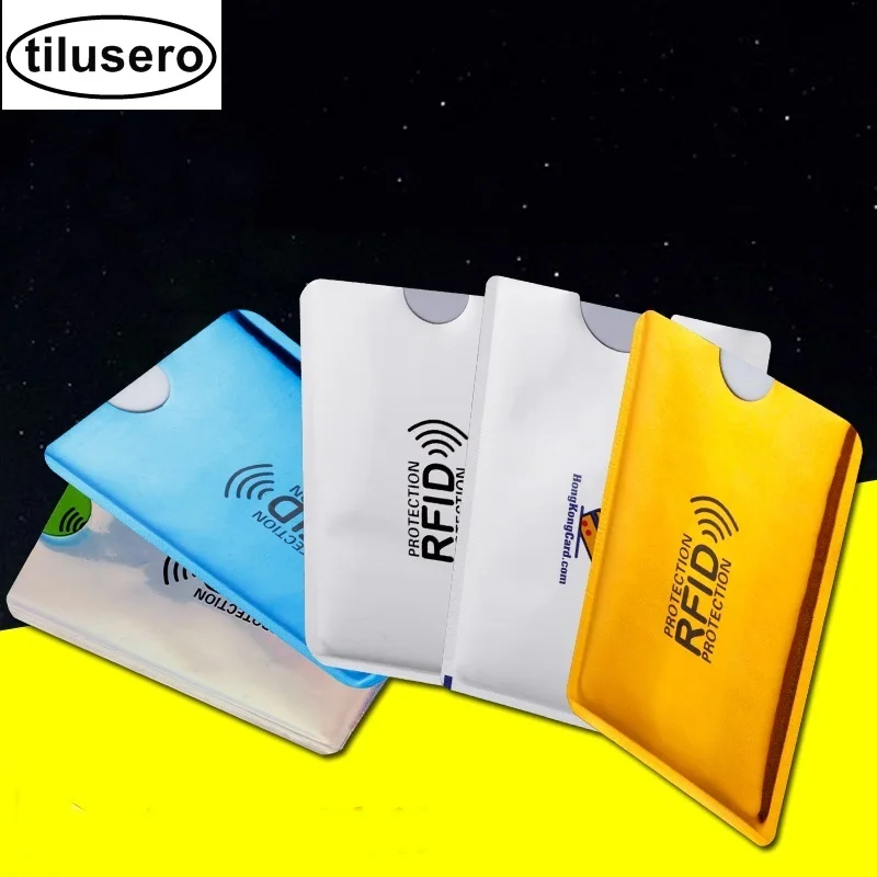 

Laser Aluminium Anti Rfid Wallet Blocking Reader Lock Bank Card Holder ID Bank Card Case Business Protection Metal Credit H118