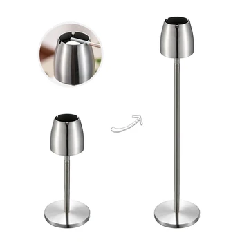 

Stainless Steel Telescopic Ashtray Floor Standing Ash Tray Ashtray Portable Metal Large Windproof Ashtray Smoking Accessories