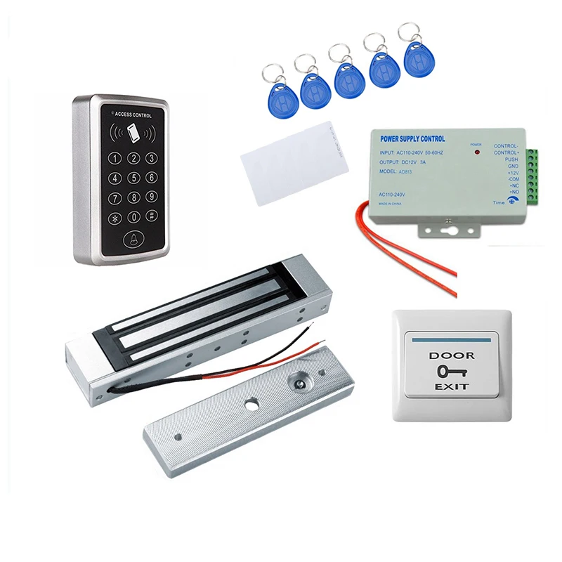 500 Users Rfid Door Access Control System Kit With 180kg Electric