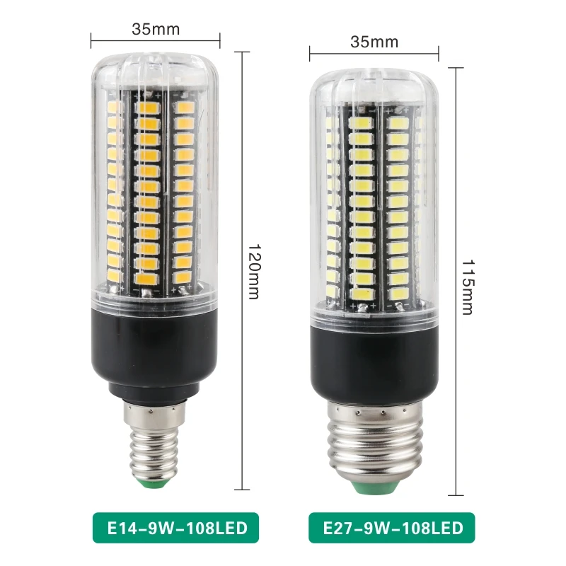 E27 светодиодный светильник E14 светодиодный светильник 220V 110V светодиодный лампы 3,5 Вт, 5 Вт, 7 Вт, 9 Вт, 12 Вт, 15 Вт, 20 Вт, Светодиодный s кукурузы светильник SMD 5736 без мерцания светильник s - Испускаемый цвет: 12W 132LEDs