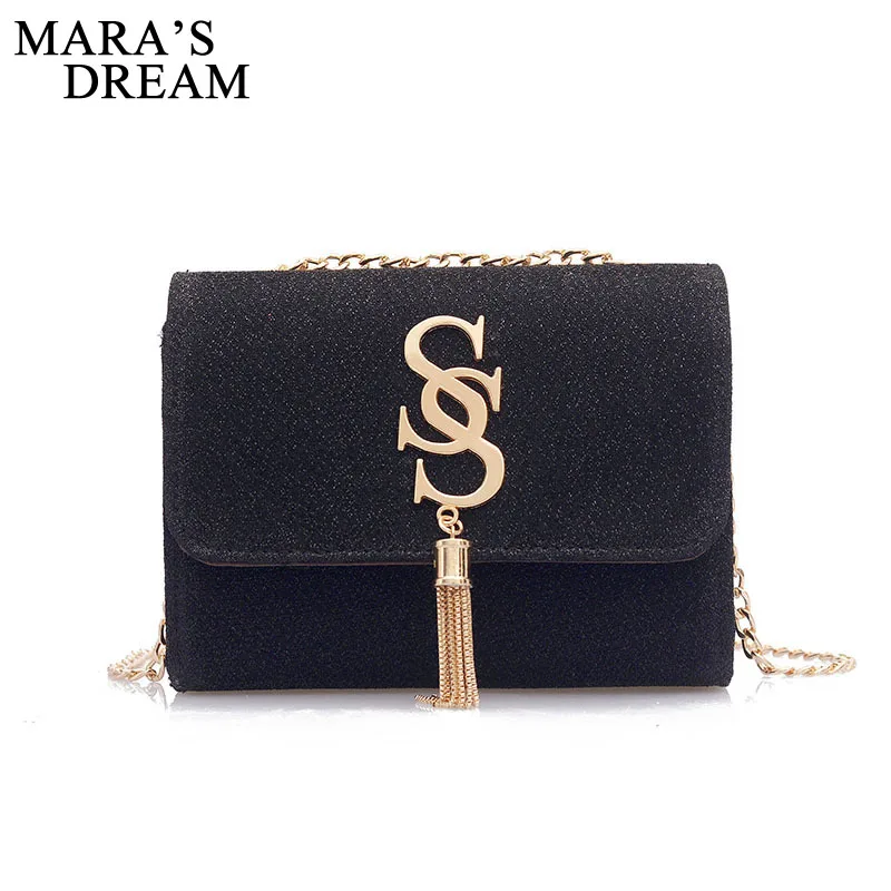 

Mara's Dream 2019 Women's Flashing Small Bag Female Super Fire Fashion Tassel Chain Girl Small Bag Wild Shoulder Bag