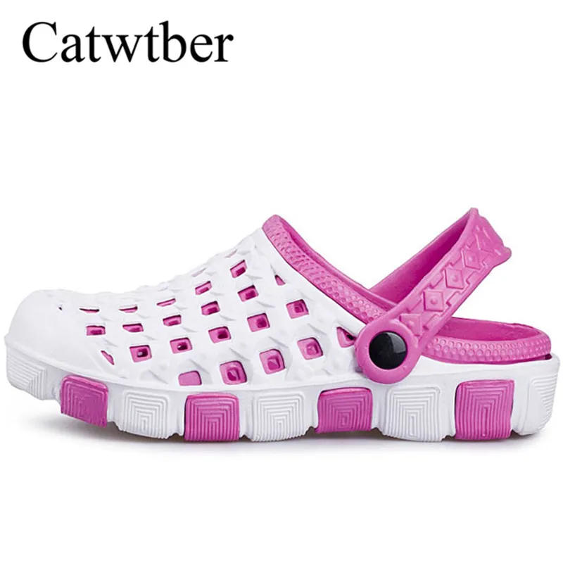 Catwtber Новый Для женщин Новинка летние шлепанцы женские туфли воздухопроницаемая