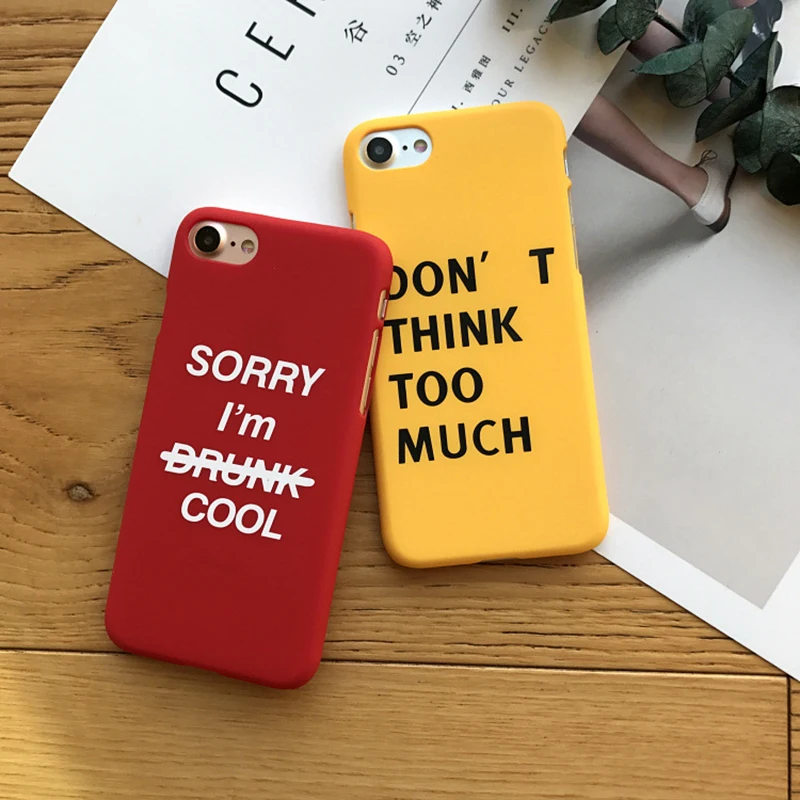 YKUPUP модный простой чехол для телефона с надписью Iphone Xs красный желтый Жесткий
