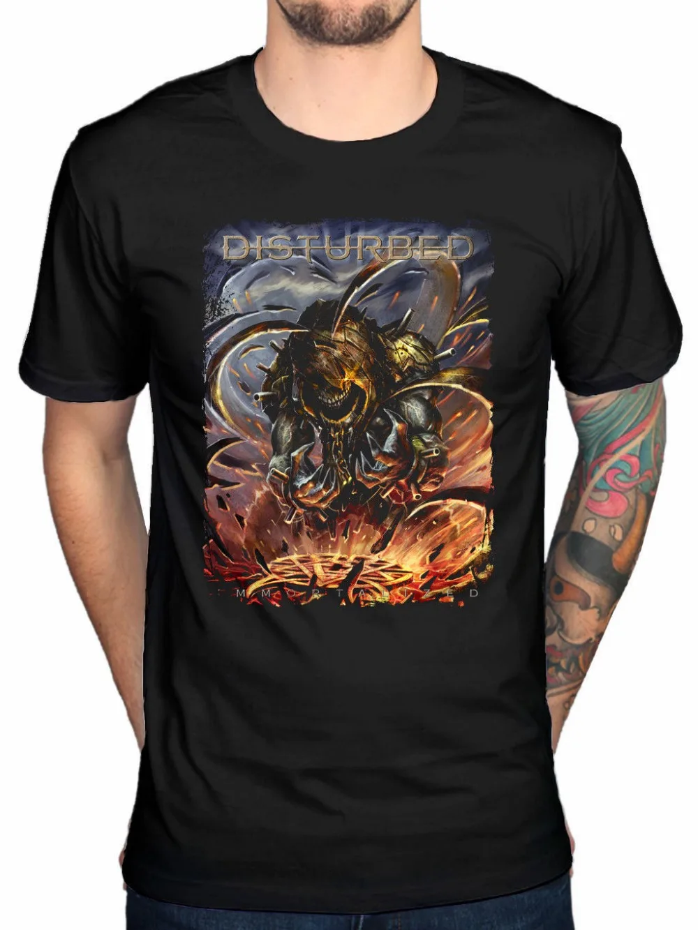 Vintage Tees Disturbed The One Men&rsquo;S Crew Neck Short Sleeve Top T Shirt