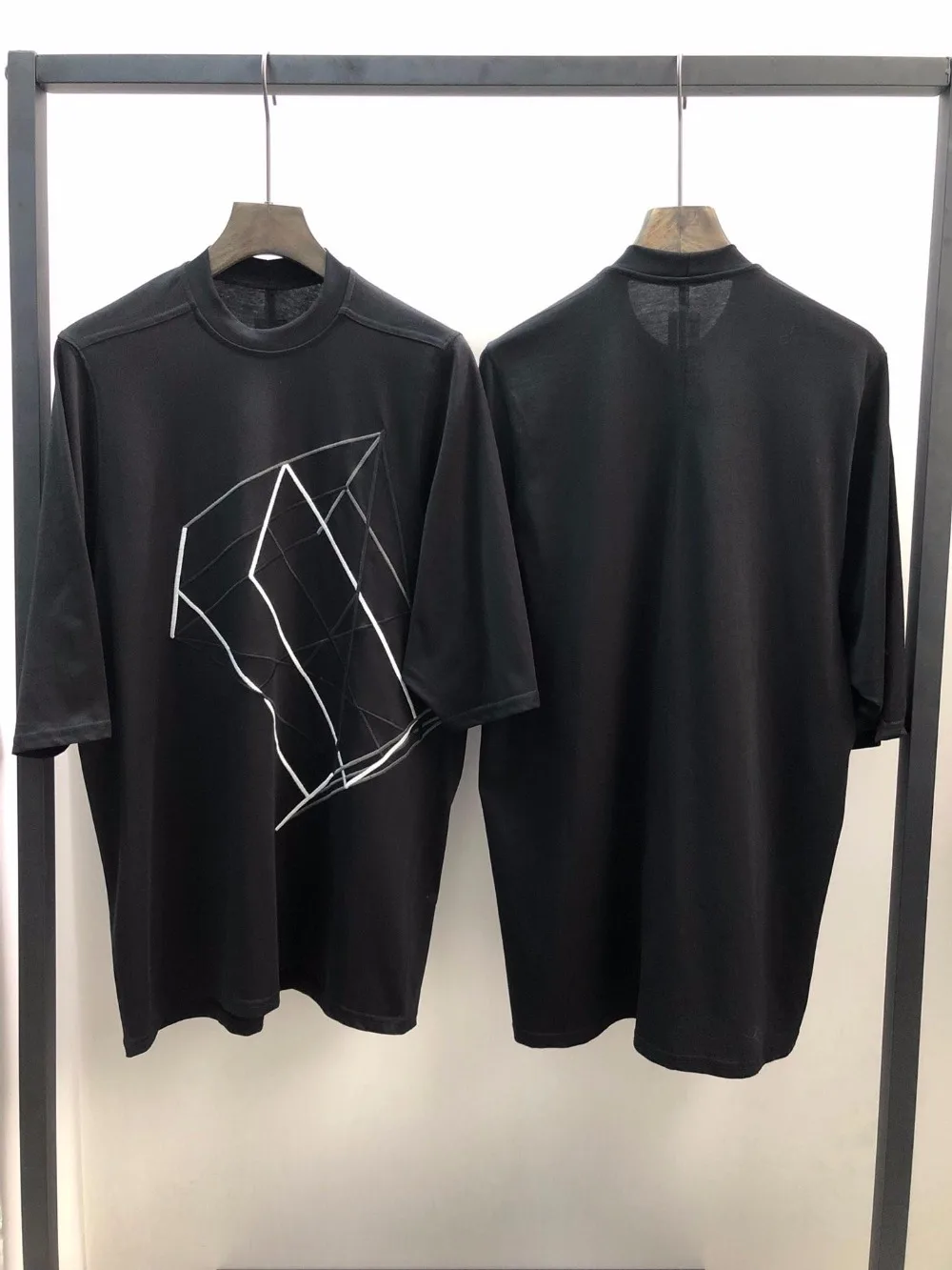 Мужская футболка 19ss Owen seak черная большого размера из 100% хлопка в готическом стиле