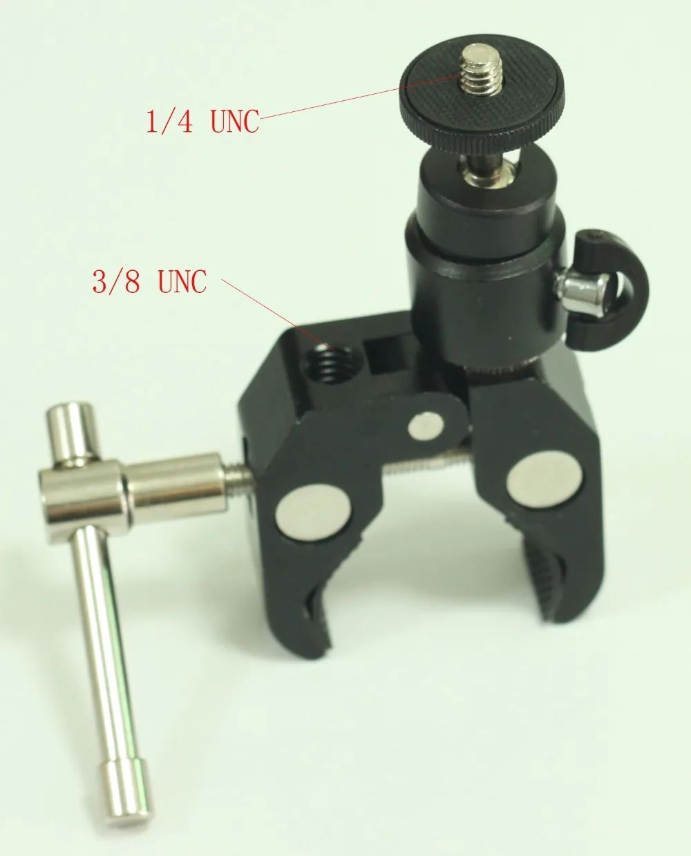 Magic Friction Arm bigger Super Clamp with mini ball head for flash bracket and camerain Photo