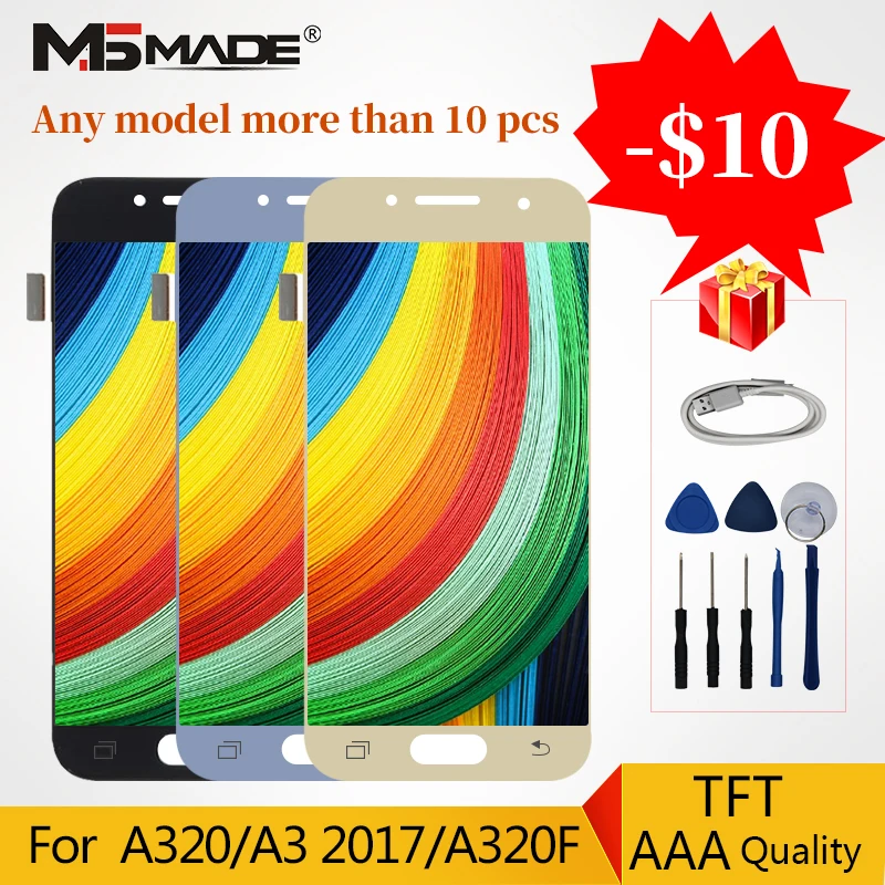 

A320 LCD Adjustable For Samsung Galaxy A3 2017 Display A320 A320M A320F LCD Touch Display Screen Digitizer Replacement Parts