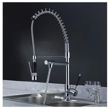 Современный хромированный латунный функциональный поворотный выдвижной пружинный носик красивый кухонный раковина/раковина Torneira смесители и краны(UP-5605