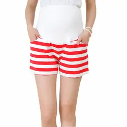 BONJEAN Мода для беременных Высокая Талия Для женщин шорты для летние полосатые шорты для беременных Для женщин короткие брюки M/L/XL трусики