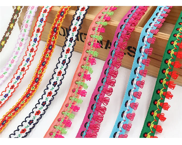 1  20M Ethnic Style Embroidery Ribbons Jacquard Lace Ribbon Clothing Decoration Satin Ribbons DIY Handmade Craft Gift Wrapping