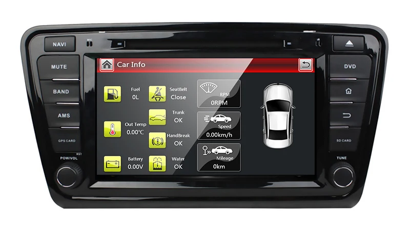 Clearance 8" Car DVD player with GPS navigation,audio Radio stereo,USB/SD AUX BT/TV Canbus,car multimedia headunit for SKODA OCTAVIA 2014 5
