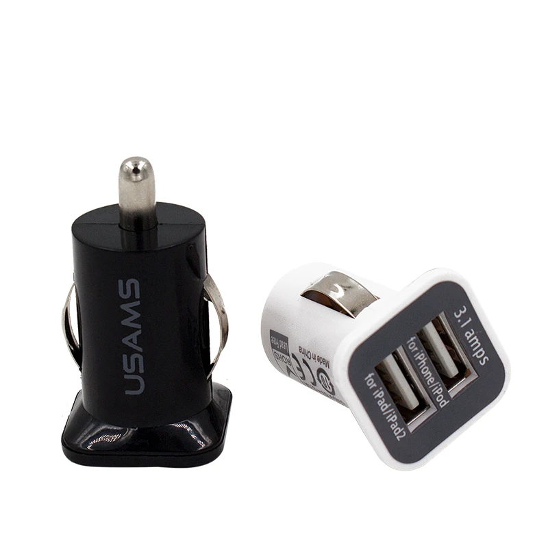 Автомобильное зарядное устройство USAMS 5 В 3 1 а с двумя USB портами|charger 5v|charger forcharger for