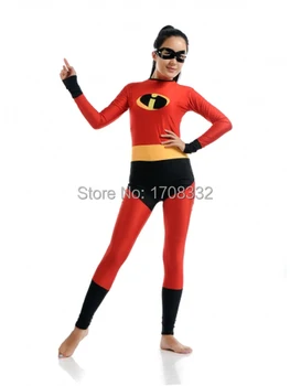 

The Incredibles Elastigirl SuperHero costume red and black Spandex Elastigirl costume halloween costume Sell cheap
