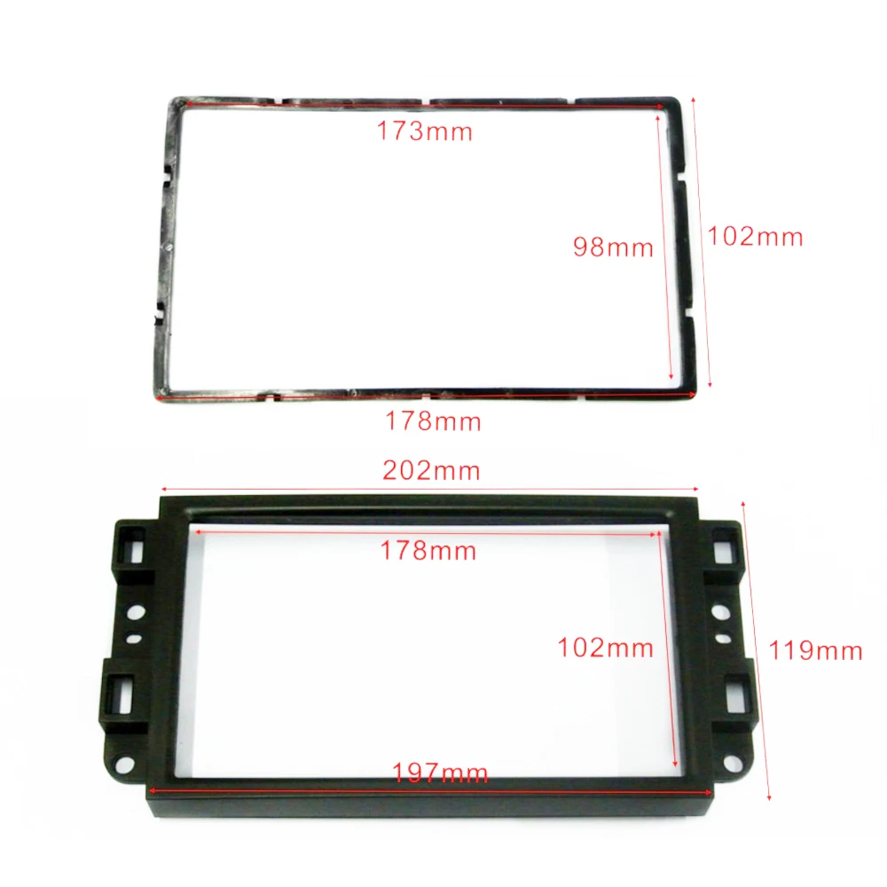 2Din автомобильный DVD рамка, аудио фитинг адаптер, тире отделка комплекты, Facia панель для Chevrolet Captiva/Lova/Gentra двойной Din радио плеер