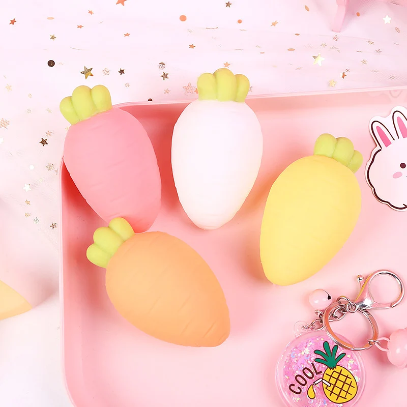Сжимаемый медленно поднимающийся ребенок игрушка Джамбо мягкий Kawaii морковный