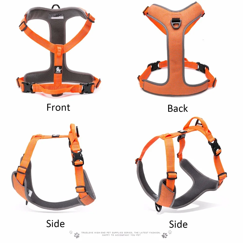 

Truelove Small Medium Big Dog Harness Reflective No Pull Vest Quick Release D-flex Buckle Closing Nylon Dog Harness