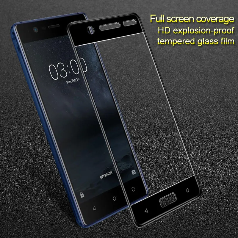 Для Nokia 5 закаленное стекло полное покрытие экрана протектор для Nokia 5 стекло цвет Анти-взрыв Защитное стекло для Nokia5