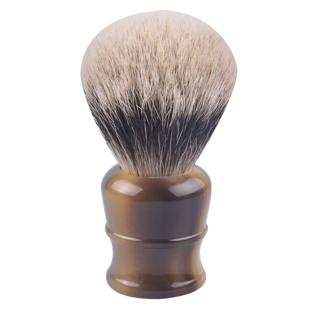 CSB faux horn handle high mountain white badger hair shaving brush 24mm