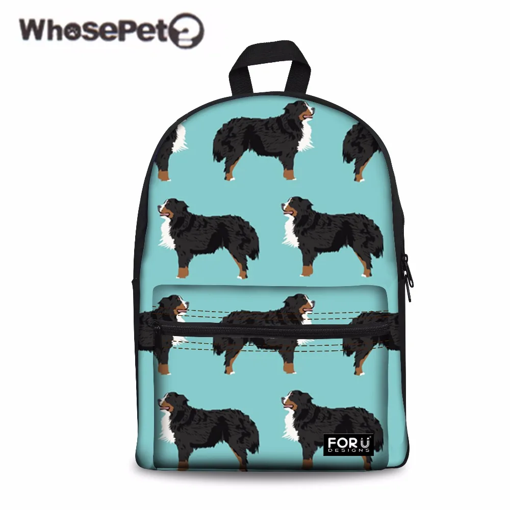 

WHOSEPET Canvas Backpacks Women Cute Dog Printing School Backpack for Girls Shoulder Back Pack Feminine Laptop Bagpack Rucksack