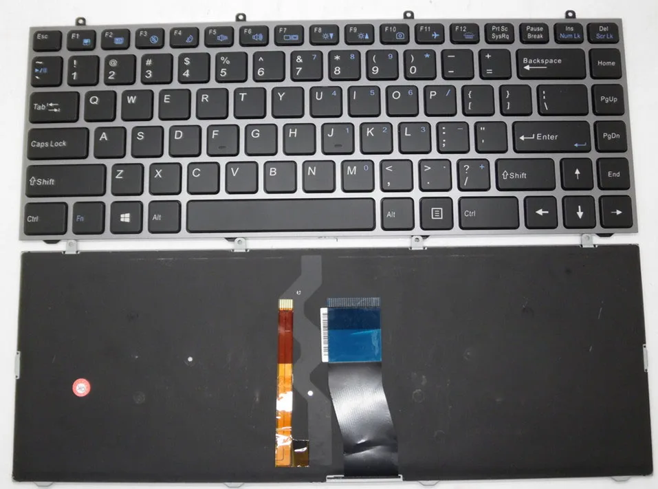 

New for Clevo W230 W230SS W230ST W230SD laptop US keyboard backlit with frame MP-13C23USJ430 6-80-W2300-012-1