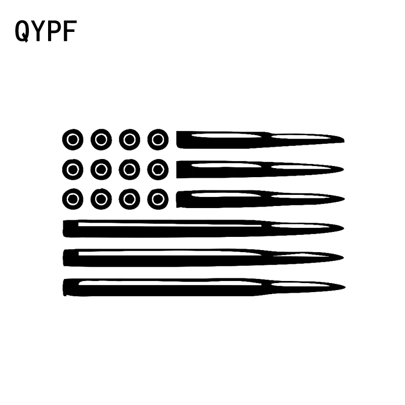 Download QYPF 17.2CM*10.2CM Unique American Flag Bullets Gun Vinyl ...