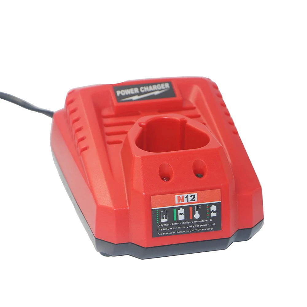 

Battery Charger For M12 Milwaukee 10.8V 12V 3.0A Li-Ion Replacement Charger N12 48-59-2401 48-11-2402 Lithium-Ion Charger
