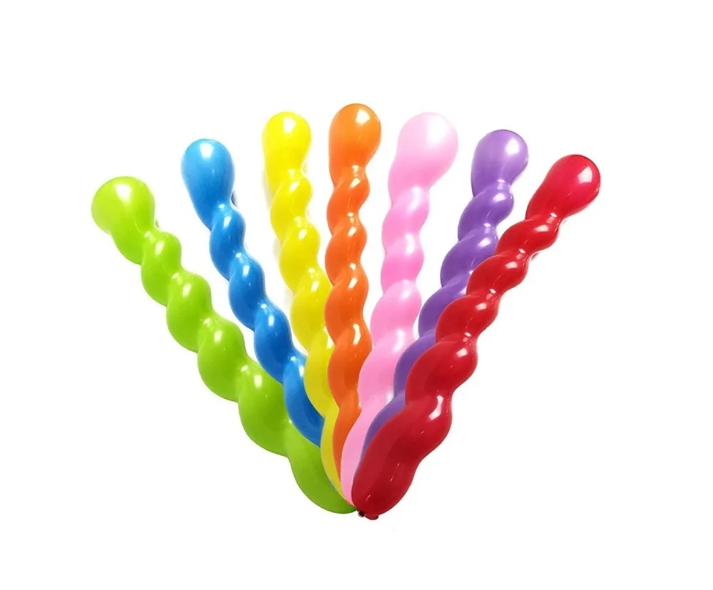 FANLUS 100pcs 42 Inch Premium Quality Latex Spiral Balloons Assorted Color Unique Twisted Latex Balloon for Birthdays and Events (6)