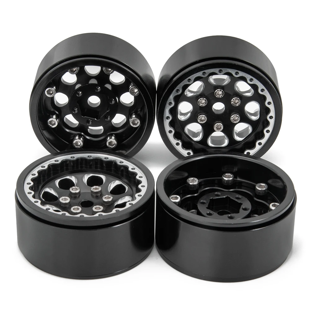 

Rims Wheel 1.9 Beadlock RC Rock Climb Crawler Metal Aluminum Wheel Rims for SCX10 CC01 RC 1/10 Scale Truck