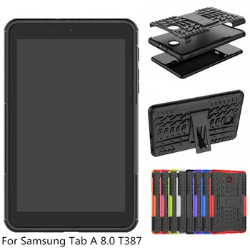 

Hybrid Stand TPU+PC Case for Samsung Galaxy Tab A 8.0 2018 T387 SM-T387V Rugged Heavy Duty Tablet Cover For Samsung SM-T387