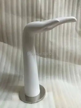 

Plastic Right White Female Mannequin Hand With Metal Base For Jewelry Display