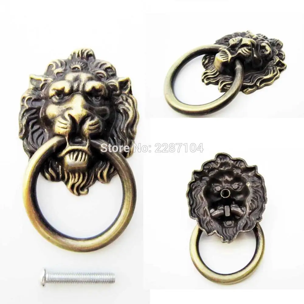 Tête de lion en forme de poignées de porte porte commode armoire tiroir