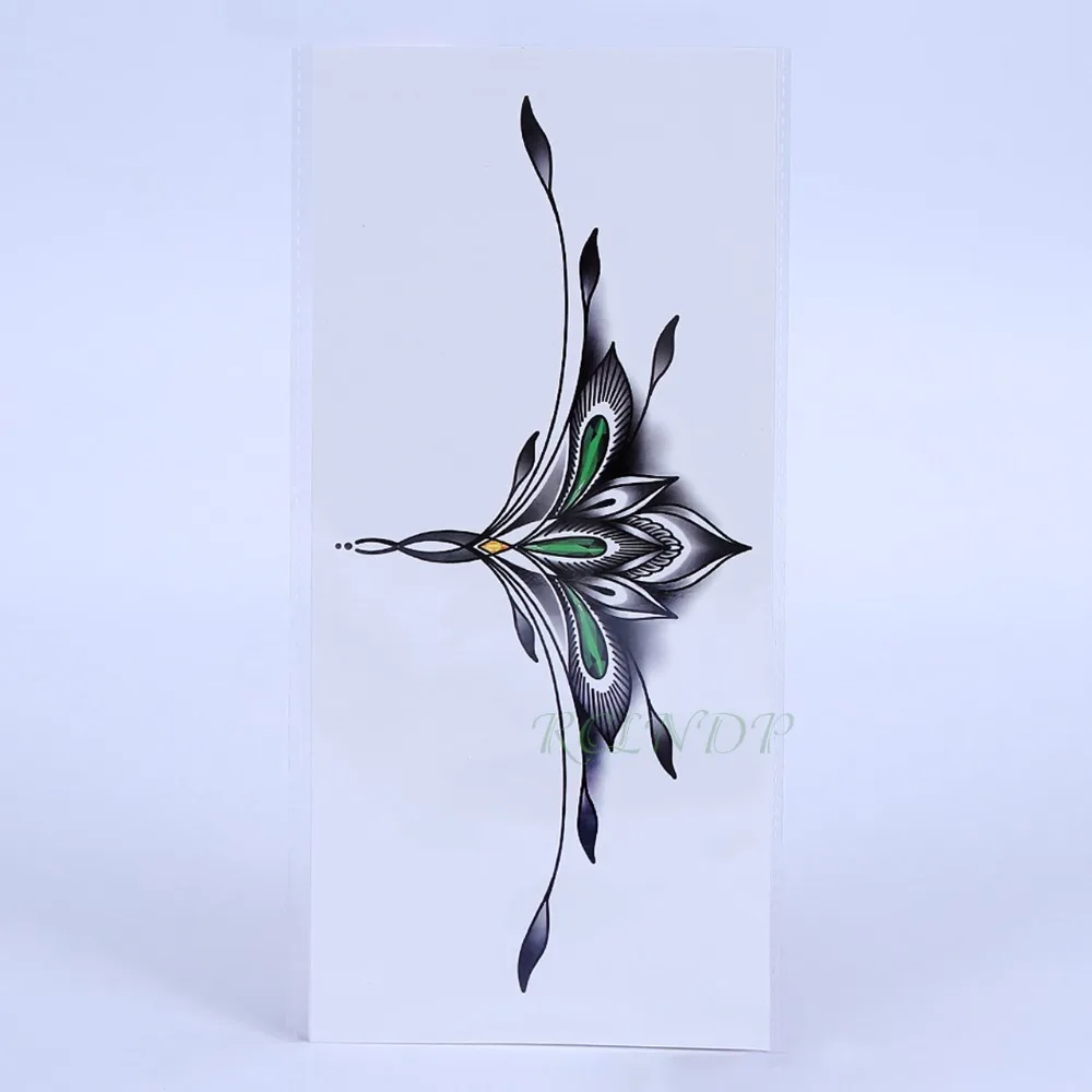 للماء المؤقتة الوشم ملصق أوراق الحناء مثير فلاش تاتو كبير حجم وهمية الوشم الجسم الفن الثدي الصدر الخصر للنساء فتاة