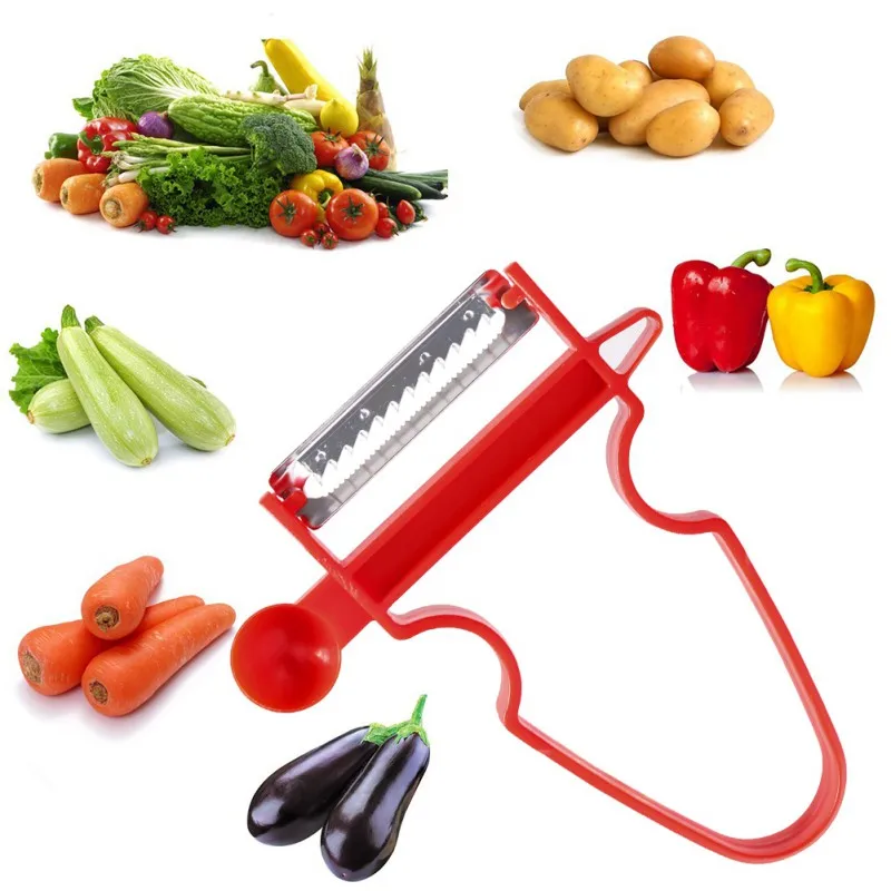 3 шт./компл. 3-в-1 очистители овощей и фруктов Slicer измельчитель, ножи для очистки от Sharp рукоять лезвием нож для нарезания соломкой инструменты Кухня обеденный бар