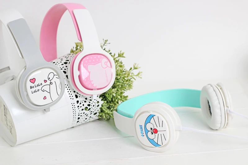

High quality Cartoon Hello kitty Headphones Foldable Headset with Microphone for Children fone de ouvido