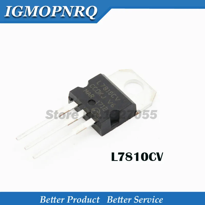 10 шт. L7810CV TO220 L7810 TO-220 7810 LM7810 MC7810 7810CV новый регулятор напряжения IC | Электронные