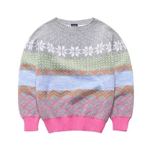 Bébé de Fille À Manches Longues O-cou Chandail de Femmes Enfant de coton tricoté Pull Chandail mignon filles